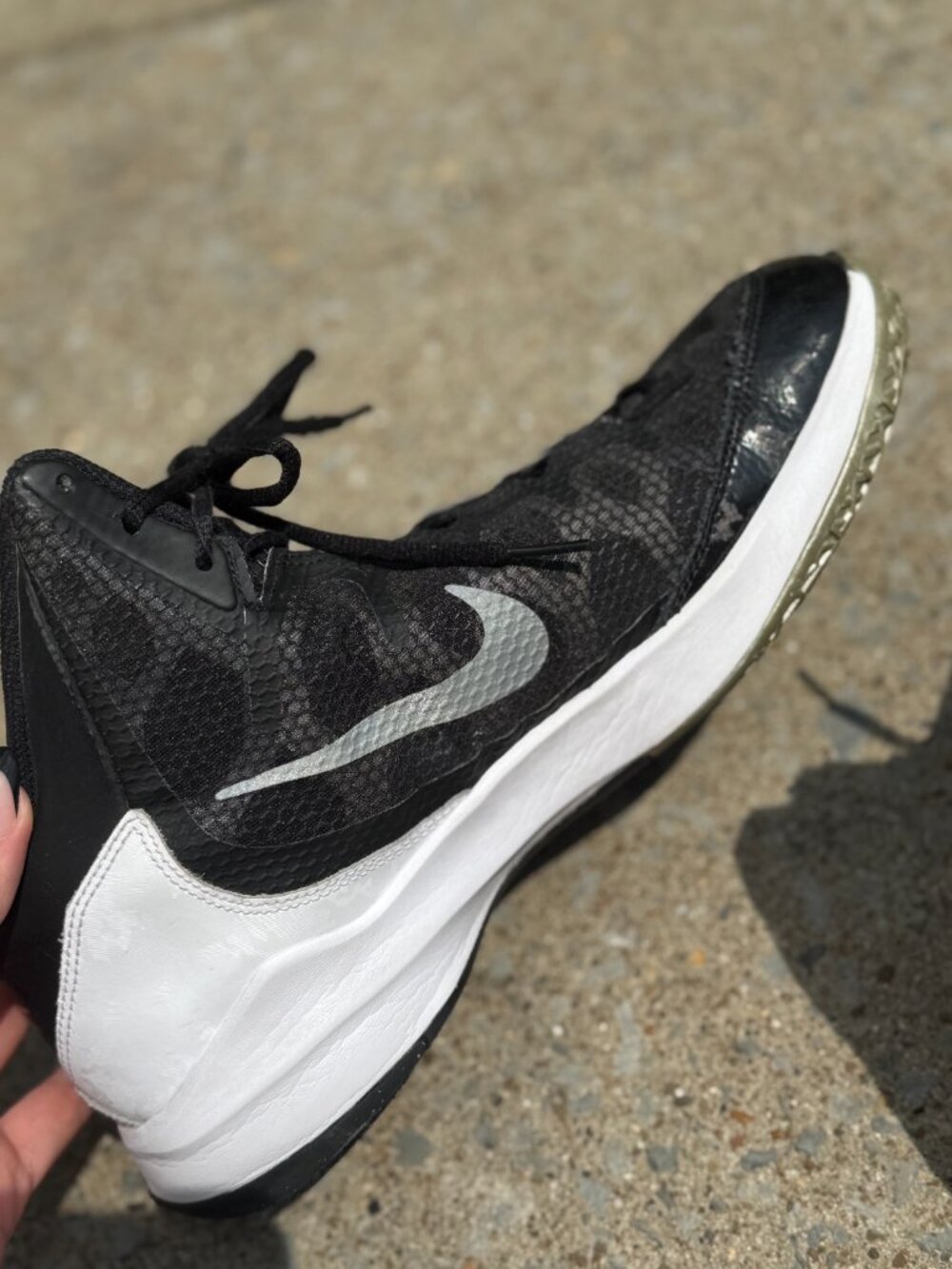 Nike Zoom Without A Doubt Mid Men 11 Y2K Hoop Streetwear Black White 4013 - Picture 9 of 9